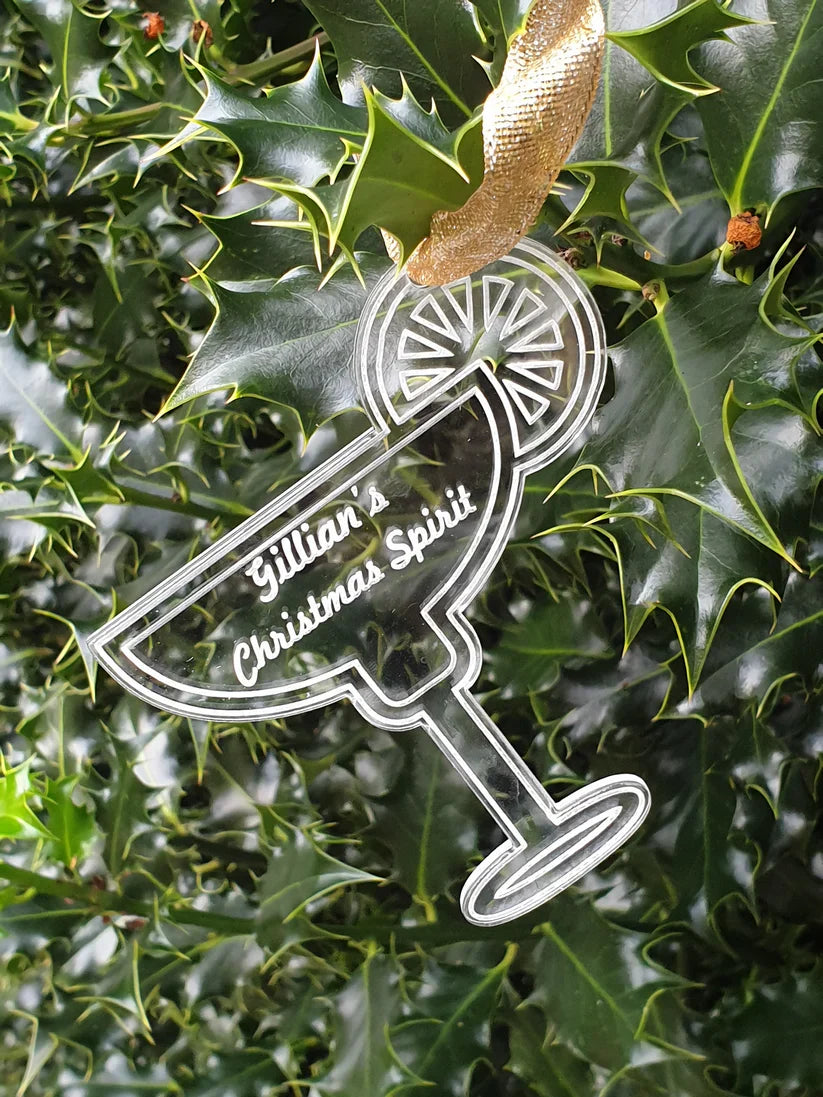 Personalised Christmas Bauble - Cocktail