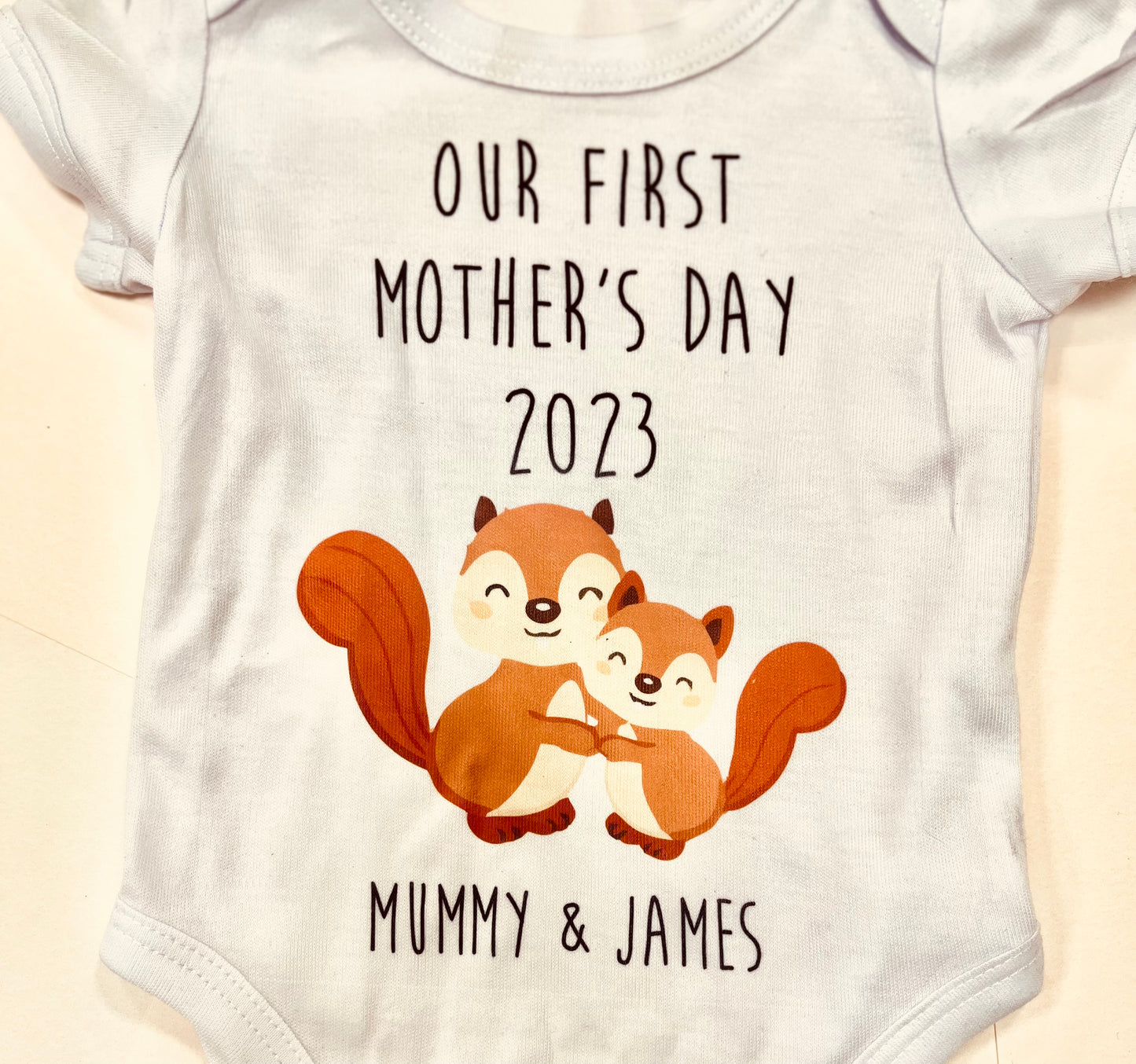 'Our First Mother's Day' Baby Vest