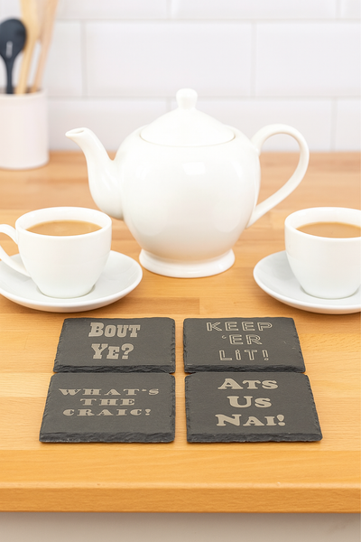 Northern Ireland Slang Slate Coasters