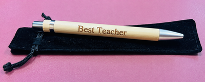 Personalised Pen In Velvet Pouch