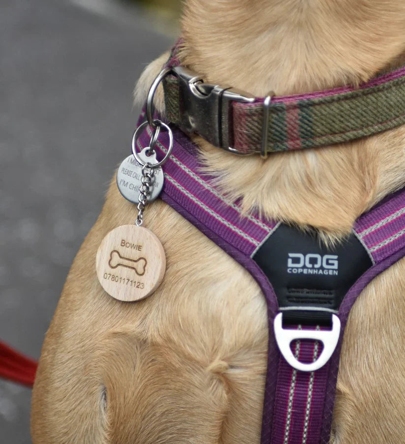 Wooden Dog Name Tag