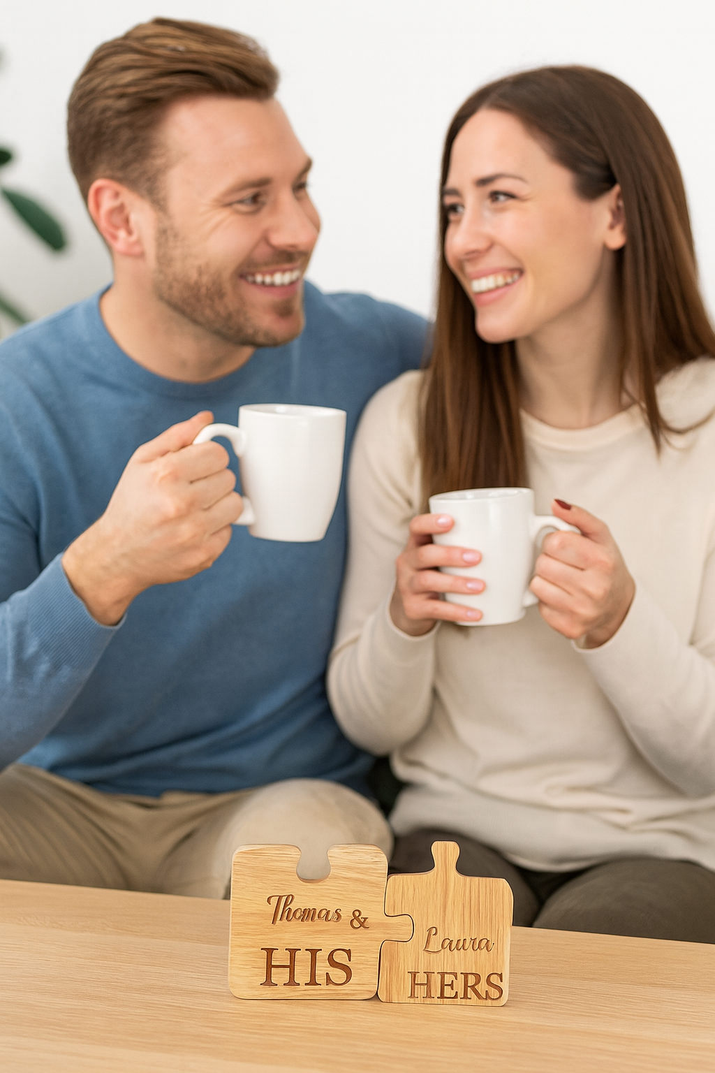 Personalised Coasters - Pair of Jigsaw Coasters