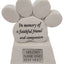 Pet Paw Memorial
