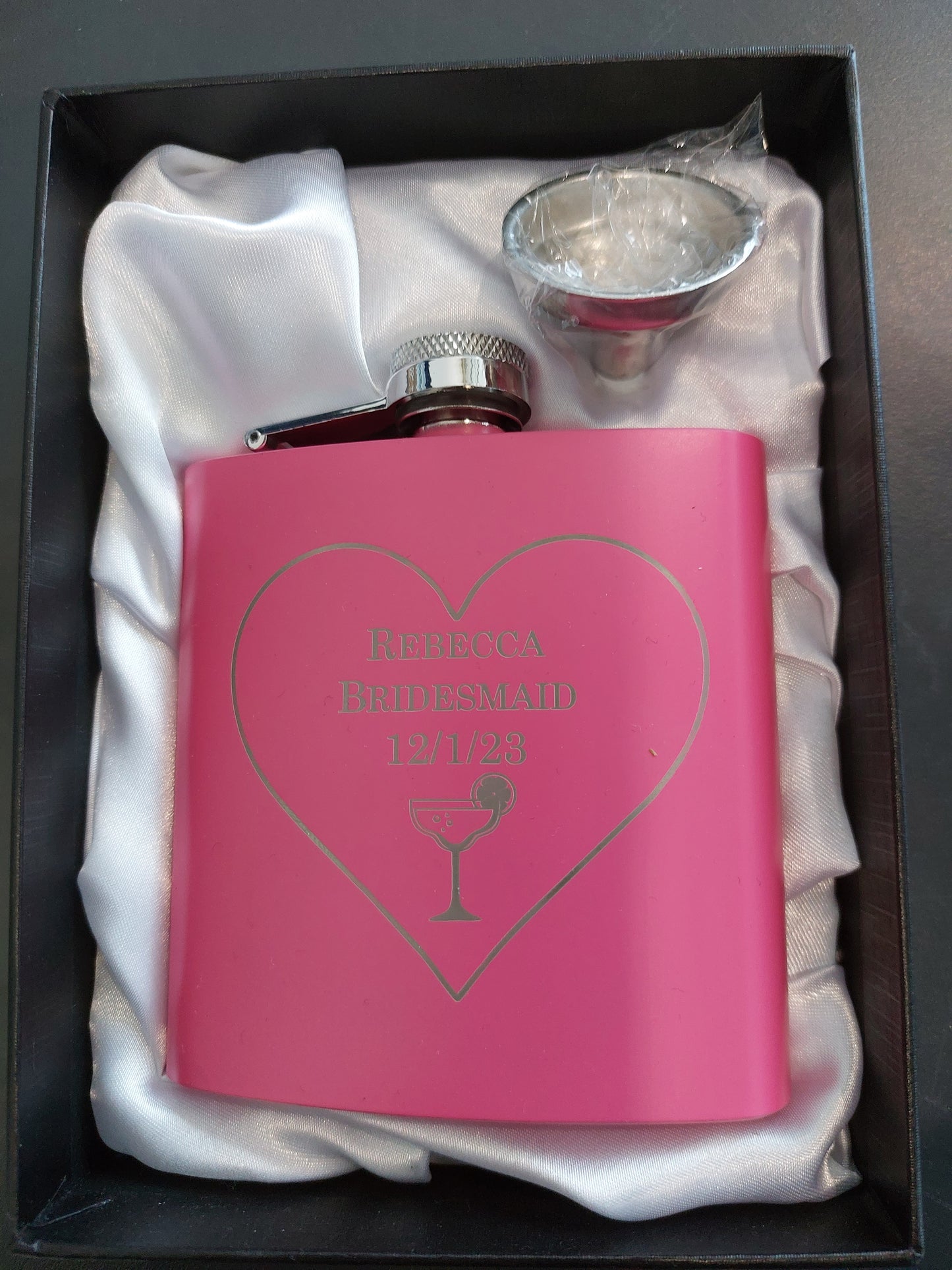 Personalised Hip Flask With Engraved Gift Box