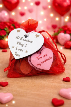 10 Reasons Why I Love You Wooden Hearts