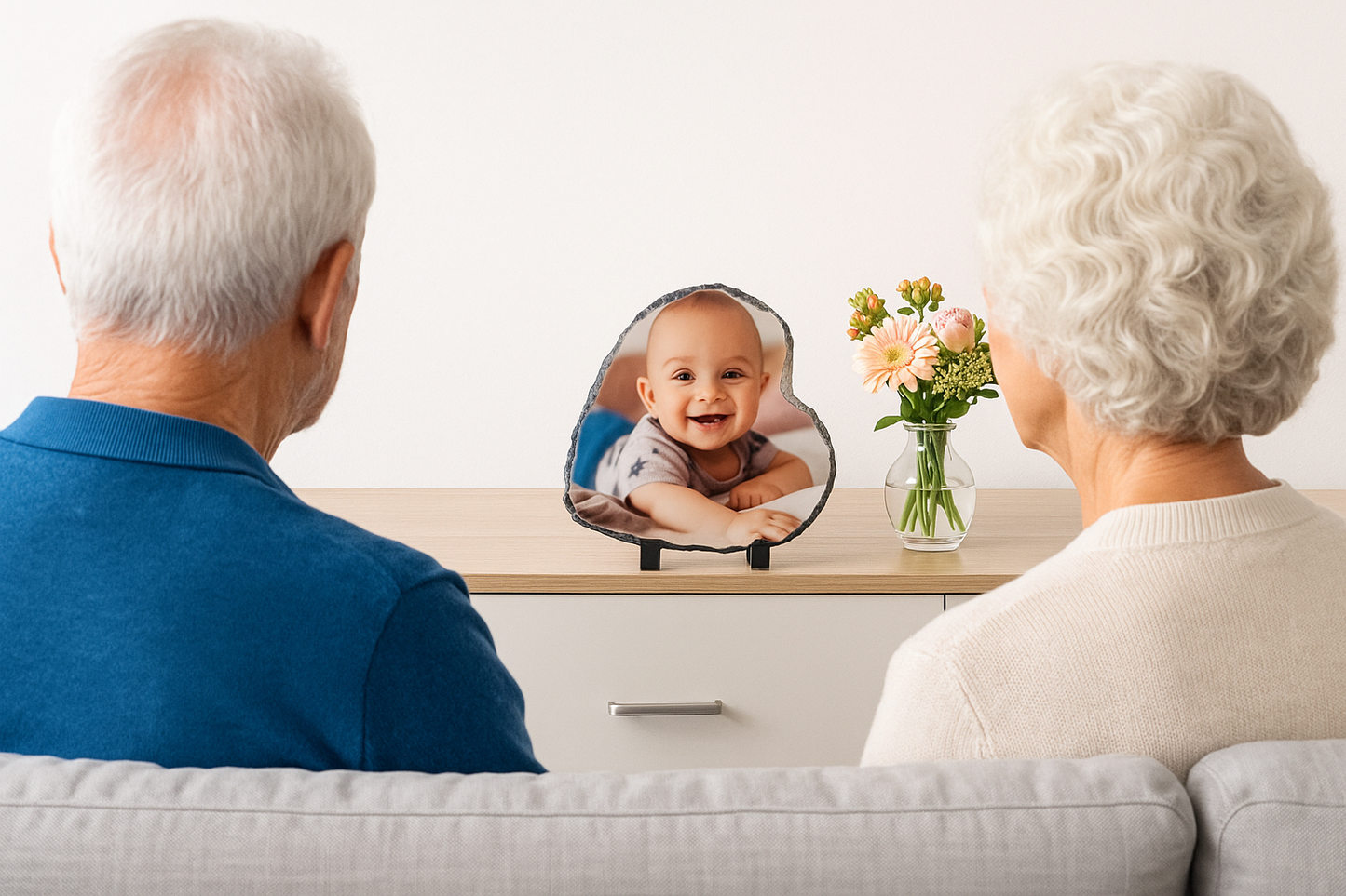 Personalised Photo - Heart Slate