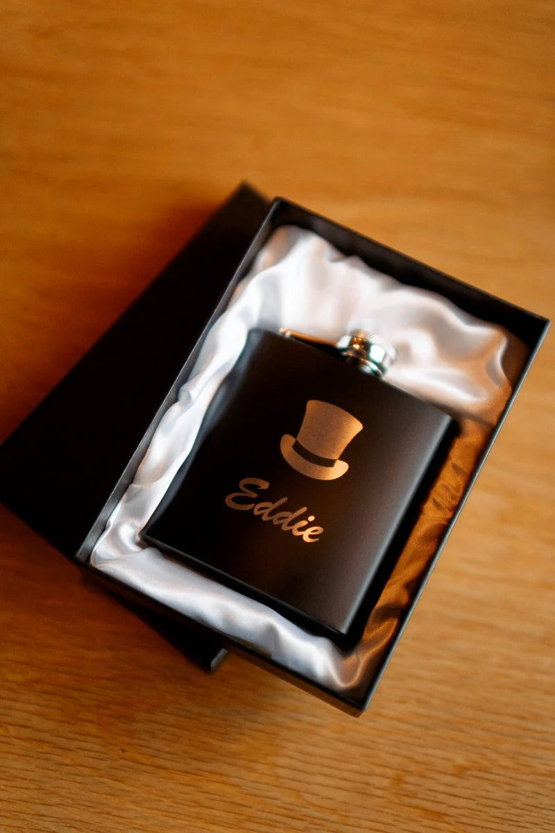 Personalised Hip Flask With Engraved Gift Box