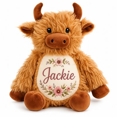 Personalised Highland Cow Plush Toy