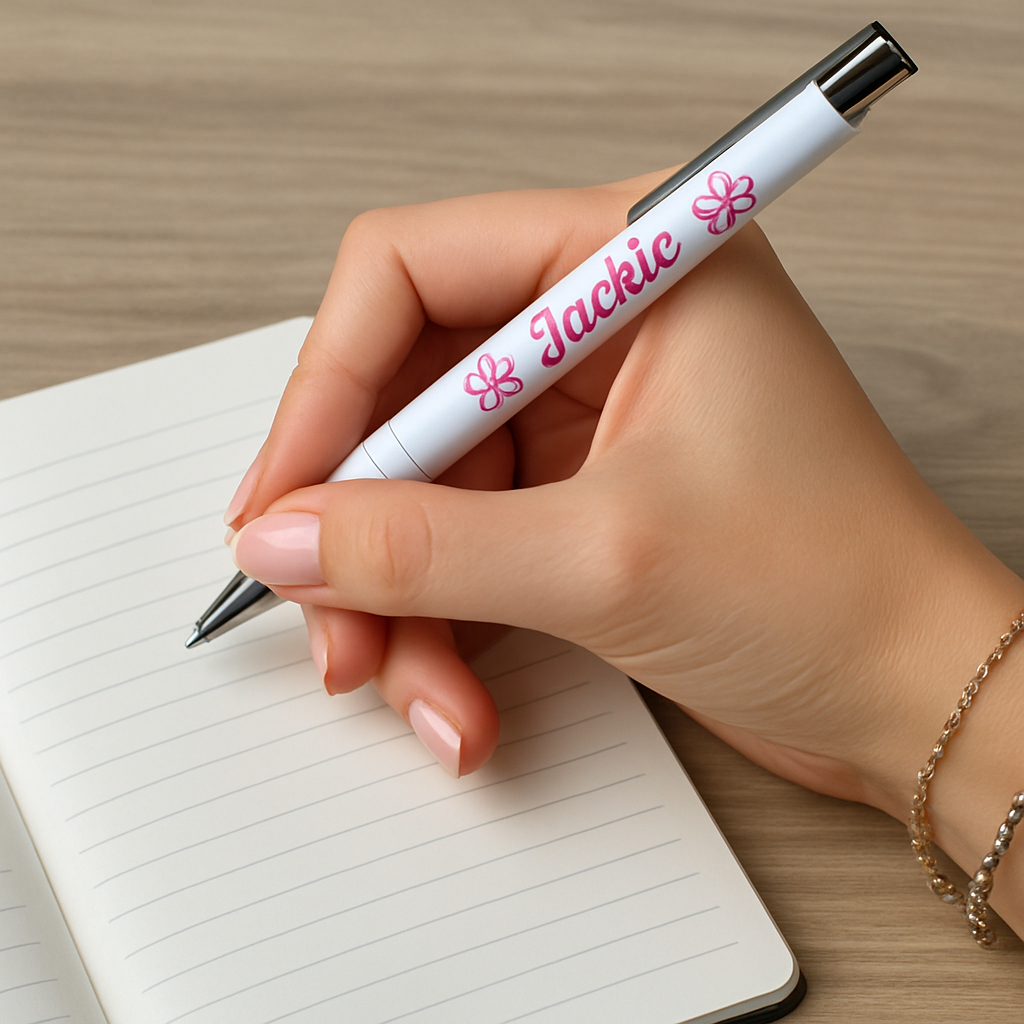 Personalised Pen in Velvet Pouch