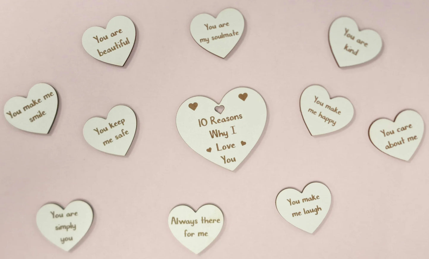 10 Reasons Why I Love You Wooden Hearts