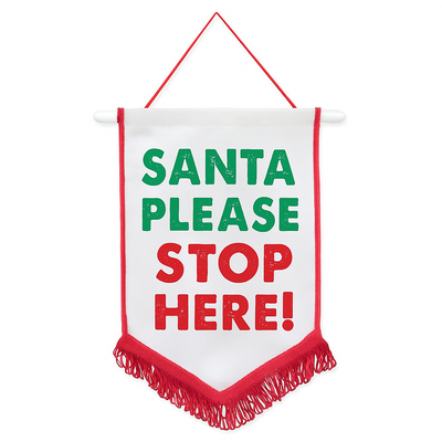 Santa Stop Here Pennant